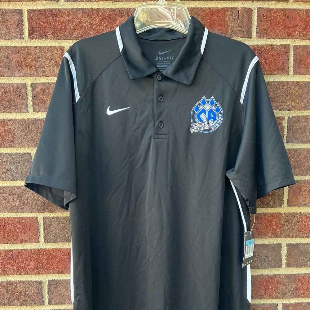 NWT Nike Mens Size M Black Short Sleeve Dri-fit 658085 012 Game Day  Polo Shirt